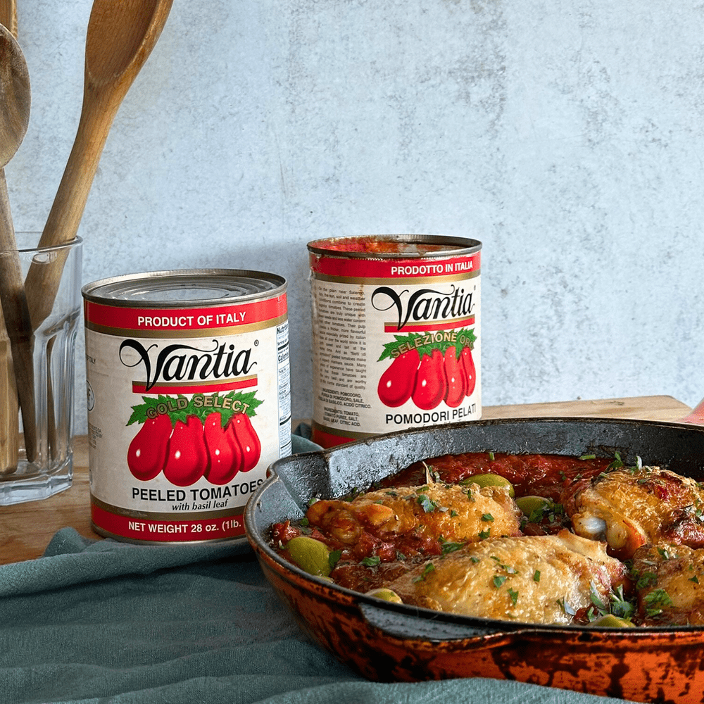 Italian Peeled Tomatoes with Basil Leaf - Gold Selection — Vantia